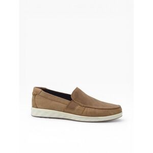 ECCO Mens S-Lite Moc Slip On Loafers Brown Perforated Leather Sneaker 42 / 8-8.5